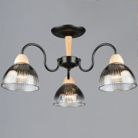 Люстра на штанге Reluce 69660-0.3-03 BK+WOOD