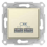 Розетка компьютерная 2xUSB Schneider Electric Sedna 2.1A SDN2710247