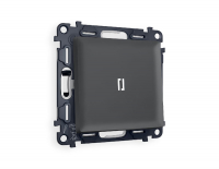 Комплект механизма 1-кл проходного выключателя с подсветкой Ambrella Volt Alfa MA902035