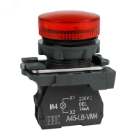 Лампа сигнальная OptiSignal D22 C5-L-B4 красная пластик 24VAC/DC XB5AVB4 КЭАЗ 332191