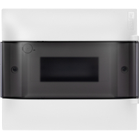 Practibox S Пластиковый щиток Встраиваемый (ЩРв-П) 1X8 Дымчатая дверь Legrand 134558