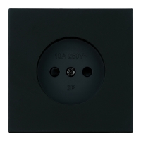 Розетка 1-местная с защитной шторкой (механизм) Stekker б/з Мия 250В 16А RST16-3109-05 черный бархат 50453