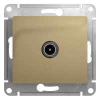 GLOSSA Розетка телевизионная TV одиночная в рамку 1дБ титан Systeme Electric GSL000491