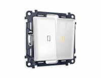 Комплект механизма 2-кл выключателя с подсветкой Ambrella Volt Alfa MA104010