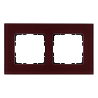 Рамка 2-постовая стекло цвет Гранатовый Jasmart G1002GH