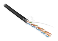 Кабель витая пара. неэкранированная U/UTP. категория 5e. 4 пары (24 AWG). одножильный (solid). PVC. -20C – +75C. серый (100 м) Hyperline 359743