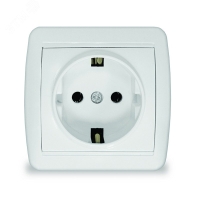 Розетка с заземлением наружная Клио 16А IP44 белая UNIVersal К2228