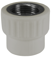 Муфта переходная с внутренней резьбой 20 x 1/2 (150/30)  СЕРАЯ Valfex 10129020Г