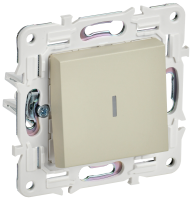 SKANDY Выключатель 1-клавишный проходной с индикацией 10А SK-V08B бежевый IEK SK-V12-1-10-K10