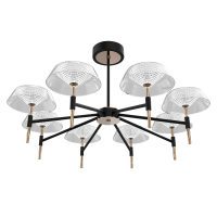 Люстра на штанге DeLight Collection MD21001018-8A black/gold