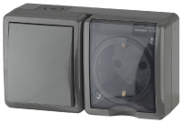 Блок розетка+выключатель Эра 11-7401-03 Б0020734