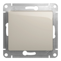 Кнопка нажимная, сх.1, 10AX Systeme Electric Glossa Молочный GSL000915