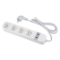 Умный сетевой фильтр Uniel UL-00011386 Wi-Fi. 1.8м Пвс 3х1.5. 4 гнезда. с-з. 2USB+Type-C 5В 3A 16A 3680Вт P-GCL4-1.8 A201/UC/WF WHITE