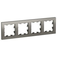 Рамка четырехпостовая ATLASDESIGN универсальная сталь Systeme Electric ATN000904