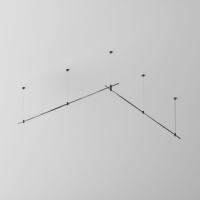 Основание двухуровневое на тросовых подвесах Hang для трековых светильников Maytoni Technical Flarity TFC-Flar-H06-B