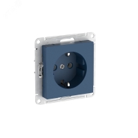 ATLASDESIGN РОЗЕТКА с заземлением, 16А, быстрозажимные клеммы, АКВАМАРИН Systeme Electric ATN001143S