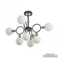 Потолочная люстра Arte Milano Neapolis 274307/8 BK/GD