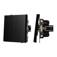 Механизм выключателя двухклавишный проходной Arlight SWT-TENDO-MKP2-PL-BK (230V, 10A) 054067