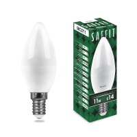 Лампа светодиодная LED 11вт Е14 белый матовая свеча SAFFIT SBC3711 55133