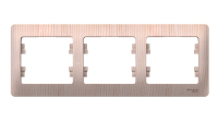 GLOSSA 3-постовая рамка, горизонтальная, сосна Systeme Electric GSL001503