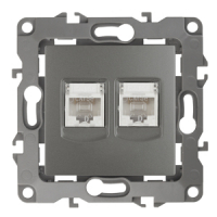 Розетка информационная двойная 2XRJ45 Эра 12-3108-12 Б0019354