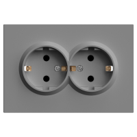 Розетка 2-местная с защитной шторкой Stekker Эмили RST16-5114-10 49960