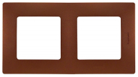 Рамка 2-постовая Legrand Etika какао 672572
