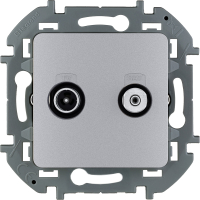 Розетка TV/SAT звезда  INSPIRIA алюминий Legrand/Daccord 673882