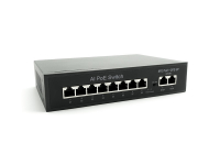 Коммутатор неуправляемый 10 портов RJ45 10 100 Мб/с PoE 96Вт Optimus CCTV S-10/8PA_v.2 В0000016946