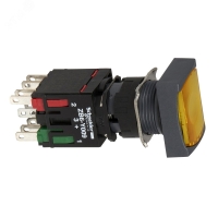 Кнопка квадратная с подсветкой желтая Schneider Electric XB6DW5B5B