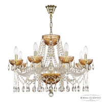 Подвесная люстра Bohemia Ivele Crystal 5413/8/240 G Amber/M-1G