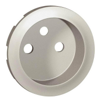 Лицевая панель Legrand Celiane розетки 2К+З французского стандарта титановая 068412