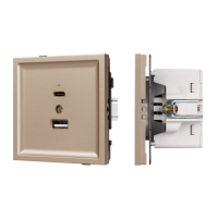 Механизм USB розетки Arlight SCT-TENDO-MUAC-PL-GD (5V, 3A, QC3) 054097