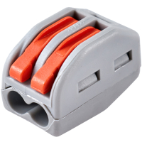 Клемма соединительная  2-контактная (6шт) Elеctrodeel. Диапазон сечений 0.08-4.0 мм2. Номинальный ток/напряжение: 32А/400В. Упаковка: блистер. Electrodeel ED 222-412-b6