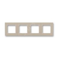 Рамка Levit 4 поста кофе макиато / белый ABB 3901H-A05040 18W 2CHH015040A6018