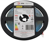 Светодиодная лента Эра 24В 10Вт/м 2700K 5м IP20 LRCOB-504-8 10W/m 8mm 24V 2700K 3year Б0053965