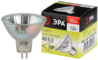 Лампа галогенная Эра GU5.3 50W 3000K GU5.3-MR16-50W-12V-CL Б0051798 ЭРА