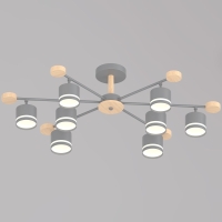 Люстра на штанге Reluce 78730-0.3-08 GX53 GREY+WOOD