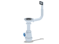 Сифон для мойки АНИ Грот 3 1/2' x 40 с переливом АНИ пласт A0145S