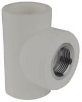 Тройник переходной с внутренней резьбой 20х1/2х20 (100/25) серый Valfex 10127020Г
