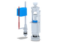 Набор для бачка унитаза с нижней подводкой 1/2' с пластиковым щтуцером кнопка белая эконом АНИ пласт WC6550