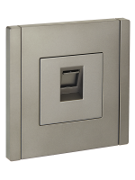 FORTE&PIANO Розетка компьютерная RJ45 кат.5E FP532 сталь IEK FP-K10-1-K46