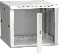 Шкаф настенный 19' LINEA W 9U 600х600мм стеклянная дверь RAL7035 ITK LWR3-09U66-GF