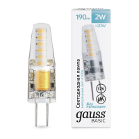 Светодиодная лампа Gauss Basic G4 2W 4100K 1159722 GAUSS