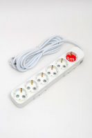 Удлинитель с/з 6вх с защитными шторками ELBI Myra 527-010203-621