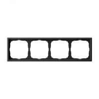 ARTGALLERY рамка 4-постовая, универсальная, карбон Systeme Electric GAL001004
