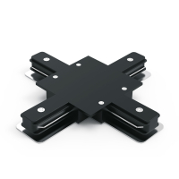 Коннектор для встраиваемых трековых шинопроводов (+) черный однофазный Gauss GAUSS TR137