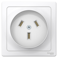 BLANCA скрытой установки розетка силовая 2р+n, 32а, 250в, белый Systeme Electric BLNSR003231