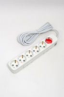 Удлинитель с/з 6вх с защитными шторками ELBI Myra 527-010203-611