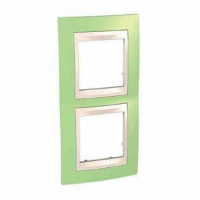 Рамка 2-постовая вертикальная Schneider Electric Unica Хамелеон MGU6.004V.563